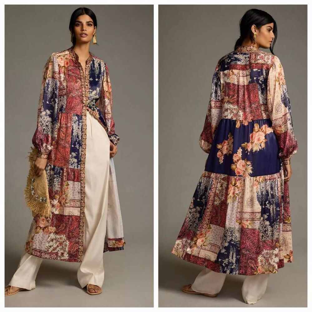 Kachel SOLD OUT Patchwork Printed Longline Kimono Sz. O/S